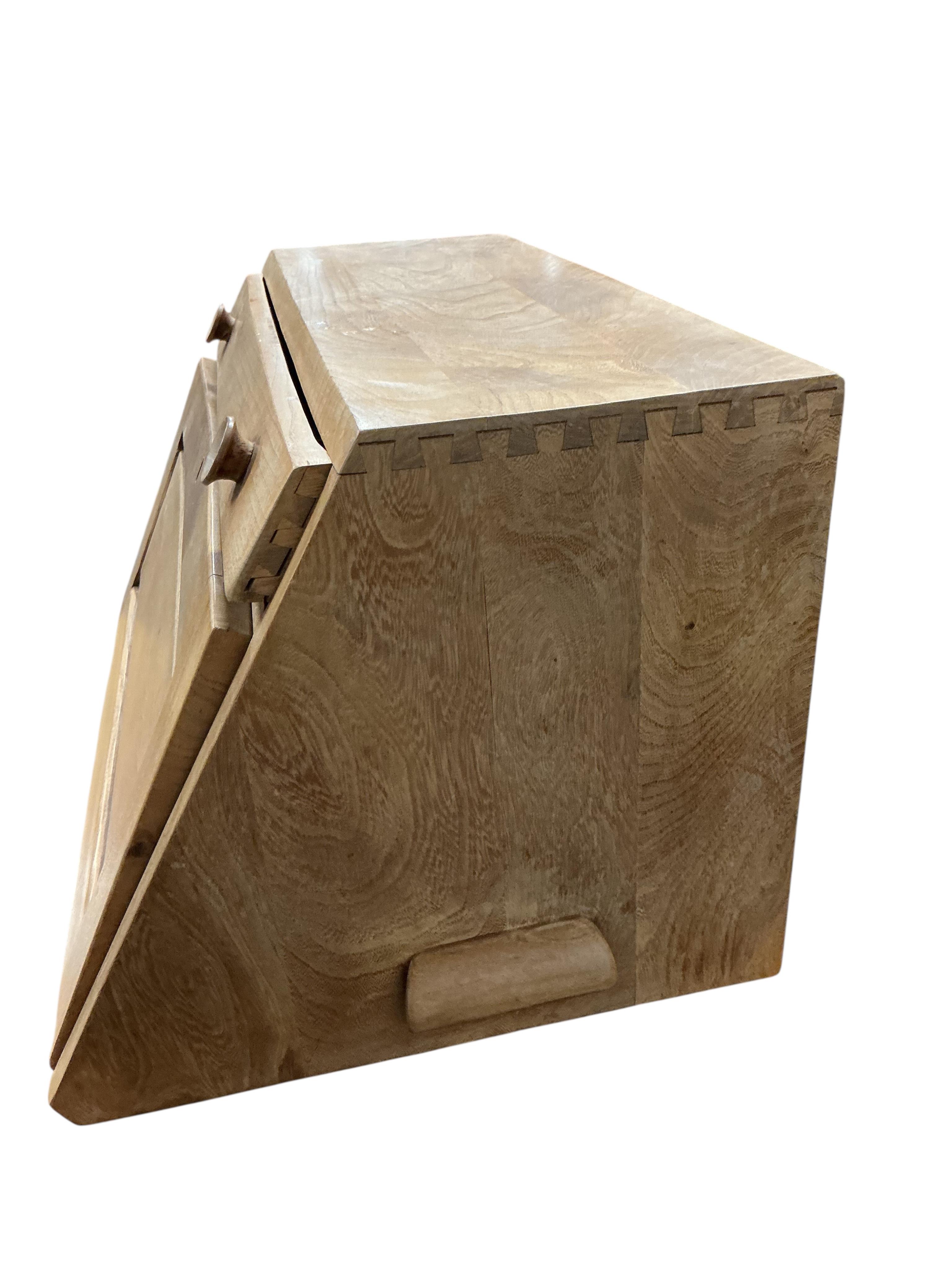 An Ercol elm writing cabinet, width 83cm, depth 42cm, height 37cm